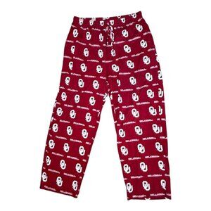 Oklahoma Sooners Men's Crimson OU Logo Allover Print Sleep PJ Pants Pajamas